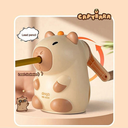 Capybara Manual Pencil Sharpener – Cute Rotary Desk Gadget